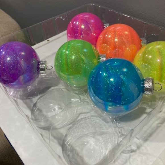 Custom Handmade Neon Glitter Christmas Ornaments!! - Picture 6 of 9